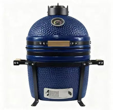 JOSOGO 16 Inch Ceramic BBQ Grill, Portable Smoker Braiser for Home, Garden, Balcony, Patio, Perfect for Steak & Charcoal Cooking(Orange)