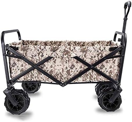 Shopping Cart Folding Garden Trolley Cart Heavy Duty Wagon Multi-Function Shopping Cart for Outdoor Camping Beach Supermarket Handcart