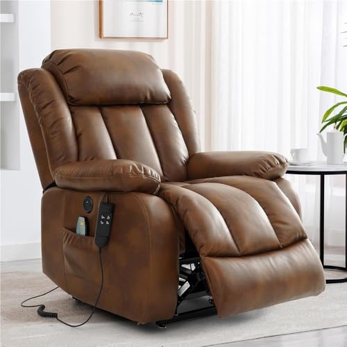 UOPYNE Dual Motor Power Lift Recliner Chair with Heat and Massage