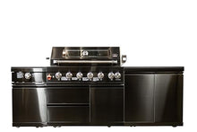 Luxuria Spas Flame Pro Series 6-Burner Modular Kitchen Black