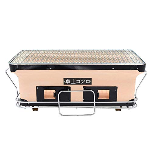 qiuqiu Barbecue Grill Japanese Style BBQ Grill Ceramic Smokeless Indoor Charcoal BBQ Grill Commercial Barbecue Pot Charcoal Stove
