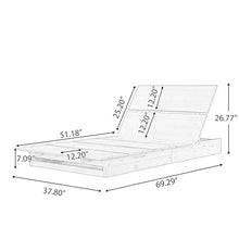 Christopher Knight Home Bard Patio Chaise Lounge Chair Outdoor, Acacia Wood Poolside Sun Lounger with Slatted Design, 3-Position Adjustable Backrest Pool Lounger, 400 lbs Capacity, Teak (Frame Only)