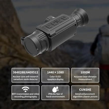 GOYOJO Night Vision Monocular Thermal Imager Laser Range Scope 640x512 with 32G Memory Card S35 35mm Lens