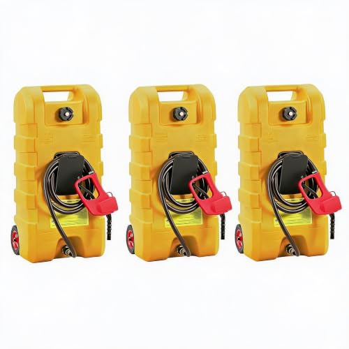 Heavy-Duty 15 Gallon Portable Gas Can - Fuel Caddy With Manual Siphon Pump