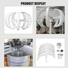 HYZHANHONG 220V, 10000W 12/24V/48V Lantern Type 5-Blade Vertical Axis Wind Turbine Generator Controller Solar Panels Wind Turbine Generator Kit (48V)