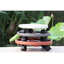 SIDUFHAOPKLL Flower Pot Tray Round Plastic Caster Wheels Pallet Vase With Rollers Plant Holder(Gray,30)