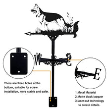 Weathervane in Garden & Outdoor Metal Weather Vane with Creative German Shepherd Go Fishing Bald Eagle Fighter Plane Shaped Weathercock Wind Direction Indicator (Style 5) (Style 1)
