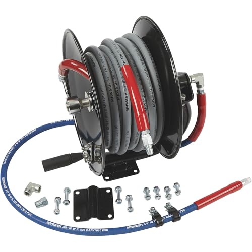 NorthStar Pressure Washer Hose Reel, 3/8in. x 100ft., 5,000 PSI