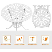 CGTENBS 3 Piece Garden Furniture Set Outdoor Patio Bistro Rust-Resistant Table and Chairs