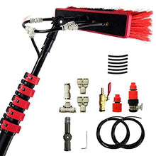 Cleaning Brush Water Supply Pole kit Telescopic Brush Solar Panel Cleaning Window Cleaning Pole and photovoltaic Panel Cleaning Tool (Brushhead30cm 3.6m)