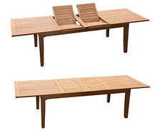 TeakStation 12 Seater Grade-A Teak Wood 13 Pc Dining Set: 122" Caranas Double Extension Rectangle Table and 12 Charleston Stacking Armless Chairs #31CL2900
