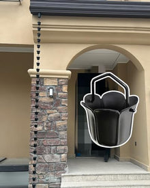 YUSIWOAL Decorative Rain Chains for Gutter Downspout Replacement, 9-Cup Design Enhances Water Flow and Aesthetic Appeal in Outdoor Spaces(5M (16.4Ft))