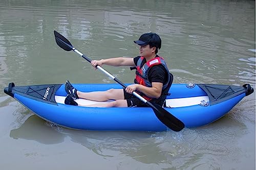 GEPAS Inflatable PVC Self-Bailing River Raft Kayak Canoe Boat as Picture Shows