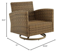 Crosley Furniture Bradenton Swivel Rocker Chair