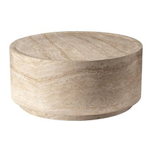 LeisureMod Terra Series Side Table 36" Round Fiberstone Accent Table, Grey Color, Outdoor/Indoor Use, Home, Living Room, Assembled