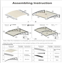 GJMDCMA Waterproof Blue Shade Sail 60x60 cm for Doors & Terraces Sun & Rain Protection Transparent Design 120x420 cm for Garden & Patio Use.