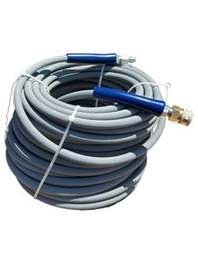 Pressure-Pro AHS290 3/8 in. x 150 ft. 4200 PSI, Gray Pressure Washer Replacement Hose, Non-Marking with Quick Disconnects