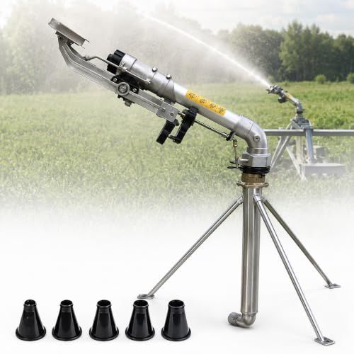 Farm Irrigation Sprinkler, 360° Rotary Large-Area Watering Spray withstand