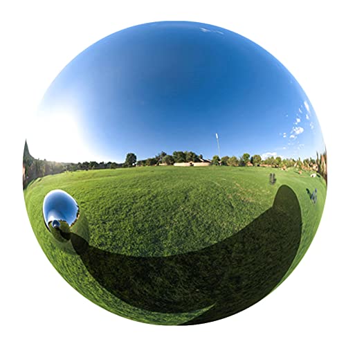 1mm Stainless Steel Reflective Garden Gazing Ball Hollow Floating Silver