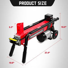 PowerSmart Electric Log Splitter & Wood Chipper 2-in-1 Bundle: 6.5-Ton Hydraulic Splitter for 20" Logs & 15-Amp Chipper for 1.77" Branches, Perfect Combo for Yard Cleanup & Firewood Making