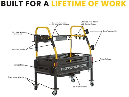 Bigtoolrack Mobile Work Station Counter-Weight and Storage Attachment Orange