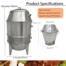 BEILOCKERY Commercial 410 Stainless Steel Charcoal Roast Duck Oven