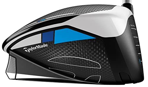 TaylorMade SIM MAX-D Driver UST Mamiya Helium 4 Shaft 10.5 Degree Loft Right Hand Senior Flex Black Titanium Blue