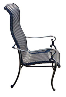 Bridgeton Moore GF-LD3061-1/812 Wyndermere Woven Outdoor Round Table Set of 5 (KIT) Patio-Dining-Chairs, Black