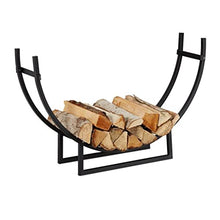 DJVHSRI Iron Simple Firewood Rack Half Round Flooring Firewood Storage Rack Living Room Decorative Firewood Shelf,