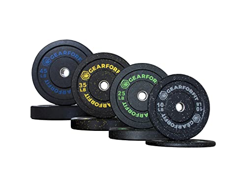 GEAR FOR FIT 230 LB Crumb Rubber Bumper Plate Set