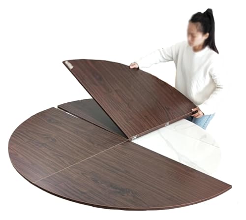Collapsible Dining Table Top Replaceable Board, 6.5/6.2/5.9/5.5/5.2/4.9/4.6/4.2/3.9ft Round Banquet Table Extender, Temporary Patio Barbecue Table, for Kitchen Or Outdoor Party Wedding Event(Dia 6.5 f
