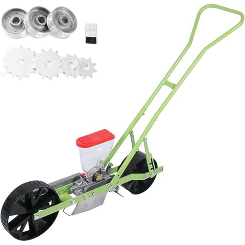 Garden Corn Soybean Seeder, Hand-Pushed Vegetable Planter for Small Farms. Making it an efficient Manual Seeds Dispenser for Outdoor Garden use on Slopes and Flat Ground.(Line 2)