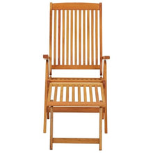 ZXQVLMRS Set of 2 Outdoor Folding Chairs with Footrest, Eucalyptus Wood Reclining Patio Seats, Adjustable Backrest Lawn Chairs for Garden Backyard Balcony