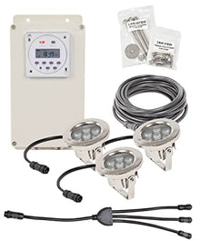 EasyPro WFL3-100 AquaShine White Fountain Light Kit. 3 Lights. 100' Cord