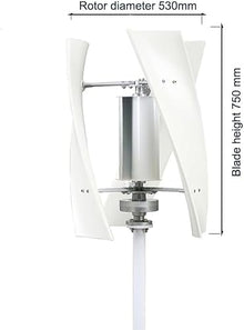 Wind Turbine Power Genertator Kit with Charge Controller 10000W 12V-220V Portable Solar Generator Low Noise Low Wind Start,12v