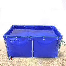 Etlegor Thickened Folding Canvas Fish Pond, Large Tarpaulin Fish Pond Scratch-Resistant Wear-Resistant for Water Storage, Fish Farming, Shrimp Farming, Hydroponic Plants Frame Not Included