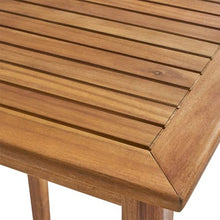 SRECELL Outdoor Acacia Wood Bar Table, 40" Bar Height Patio Dining Table with Slatted Top, Minimalist Solid Wood Console Table for Garden, Deck, Balcony, Entryway, Wooden Buffet Plant Stand,Teak