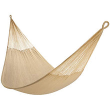 Handwoven Hammock by Yellow Leaf Hammocks - Family Size, Fits 2+ PPL, 550lb max - Weathersafe, Super Strong, Easy to Hang, Ultra Soft, Artisan Made - Color: Natural Khaki