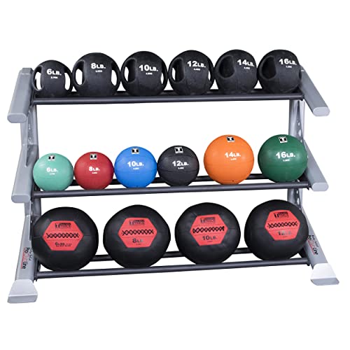 Body-Solid Pro Club Line SDKR 3 Tier Med Ball Rack Grey/Black