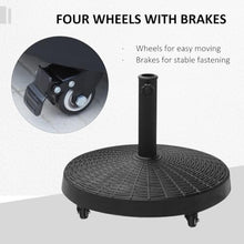 OROTLECT 20.5" Heavy Duty Umbrella Stand, 50 Lbs. Base For 1.5" Or 2" Poles, Patio Market Stand For Deck, Black