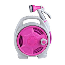 Heavy Duty Water Hose Holder, 15M/50Ft Garden Watering Tool Set, Outdoor Hose Reel Cart with Hose and 6 Pattern Nozzle, Compact Water Pipe Hose Storage Organizer, Makes Garden Tidy,Hose Bracket (Col