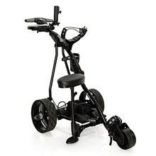 Eagle Caddy Lithium Battery Electric Golf Push Cart with Remote Control Black/Grey