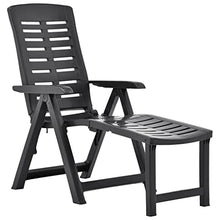 WANGKENSU Beach Chair Lounge Chair Cover Sun Lounger Pool Sun Lounger Suitable for Beach Hotel Holiday Folding Sun Lounger Plastic White (Anthracite 23.2" x 42.5" x 42.5" (W x D x H))