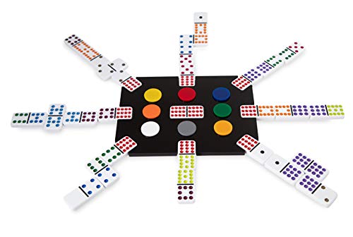 Luxe Dominoes Mexican Train Dominoes Set Black
