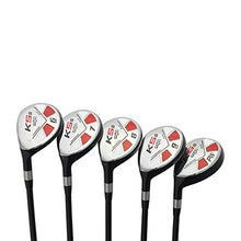 Majek Left Handed Golf Senior Men's All Hybrid Partial Set Black