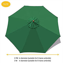 GAZOGJ Replacement Canopy for 8-Rib Offset Umbrella, 2.7M & 3M Waterproof, Uv Protection Fabric Cover for Garden, Patio, Beach, Pool,Vert-2.7M/8.9Ft