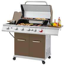 Royal Gourmet GA5403C 5-Burner Propane Gas Grill with Side Burner, Coffee