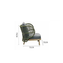 NEKCOCO Lounge Chair Outdoor Wicker Sofa Patio Terrace Garden Balcony Rattan Chair Leisure Sunscreen Waterproof Furniture