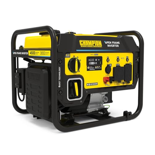 Champion Power Equipment 4500-Watt RV Ready Portable Open Frame Inverter Generator with Quiet Technology CO Shield