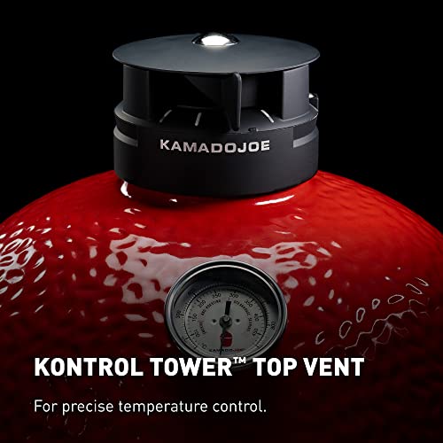 Kamado Joe Classic Joe II 18-Inch Ceramic Charcoal Grill and Smoker Red